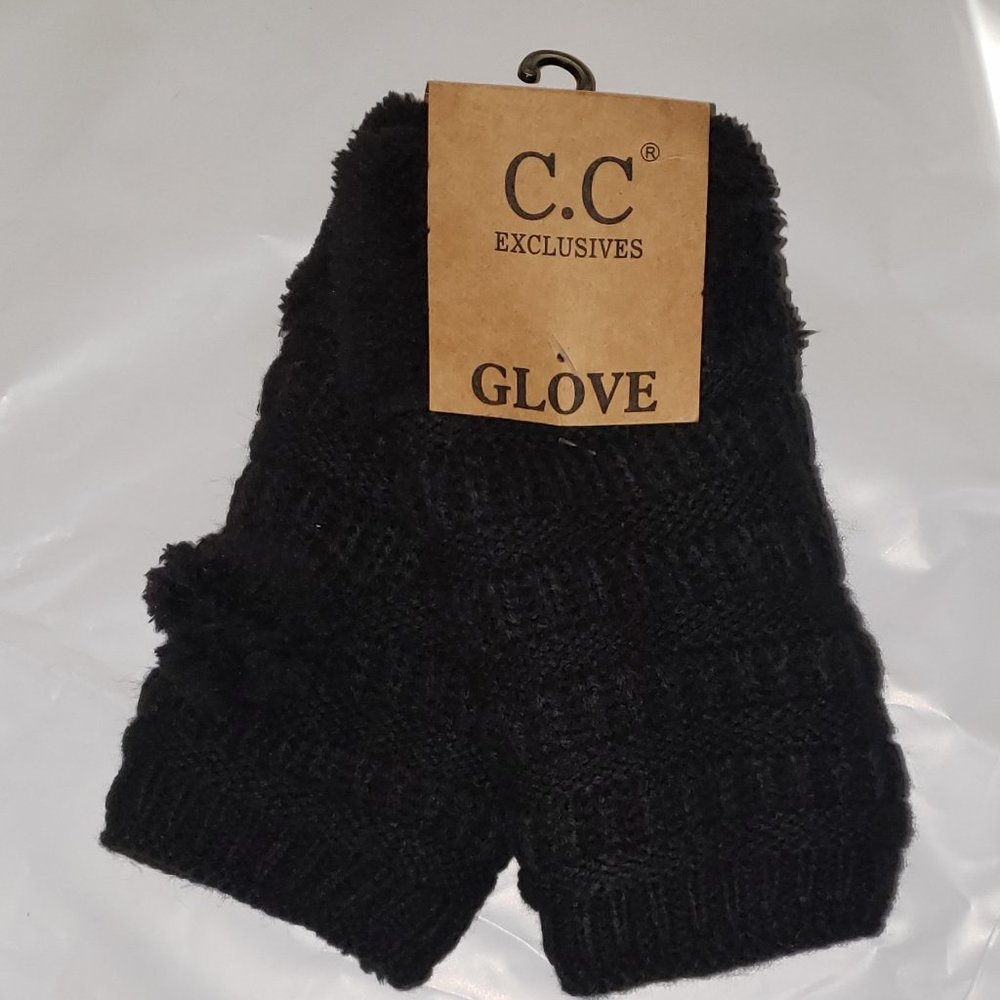 Black Fingerless Gloves